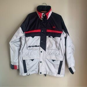 Bolle Ski Snowboard Winter Sport Jacket Coat White Black Red Large Y2k Gaper Day